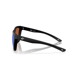 Costa Del Mar Polarized Sunglasses Womens - Panga II Designer Sunglasses For Women with 100% UV Protection - Size 57 - Matte Black/Green Mirror 580P