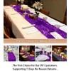 ShinyBeauty Purple Sequin Table Runners 12x108 Inches (Pack of 10)