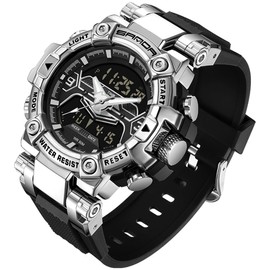 findtime Military Digital Watches for Men Sports Waterproof Watch Large Face LED Backlight Wristwatch 8 Colours Stopwatch Alarm Tactical Electronic Watch