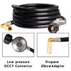 DOZYANT 12 Feet Propane Regulator and Hose with Elbow Adapter