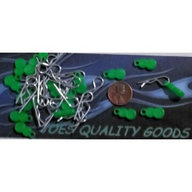 JQG 30 1/10TH SCALE RC CAR BODY CLIP PIN GREEN PULL TABS 30 CLIPS INCLUDED