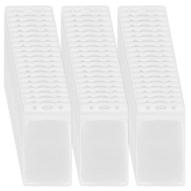 100PCS Clear Plastic Luggage Tags Bulk,Bag Tags for Luggage Backpacks, ID Card Badge Label Holder,for Suitcases, Backpacks,Office Business Travel Supplies