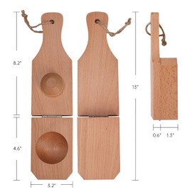 Wooden Tostonera Toston Maker for Stuffing Tostones Tostonera Plantain Solid Wood Masher Plantain Press Smasher 2" Cup Deep plantain baskets Maker