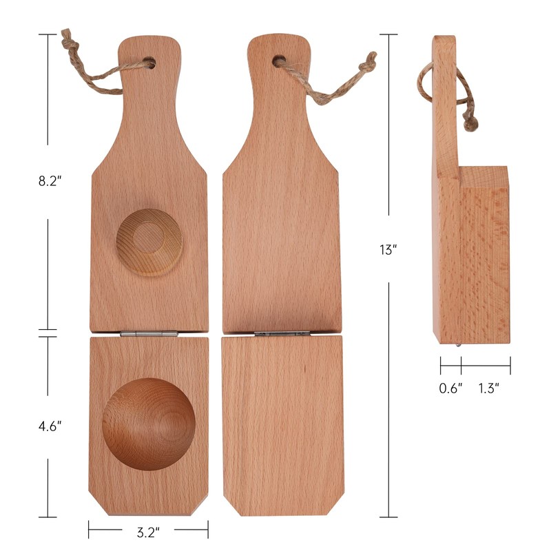 Wooden Tostonera Toston Maker for Stuffing Tostones Tostonera Plantain Solid