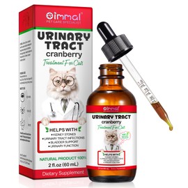 Urinary Tract for Cats, Natural Cat Urinary Tract Infection Treatment Drops Supports Bladder, Kidney Stone, Cat UTI, Cranberry Kidney Bladder Support Supplement, Chicken Flavor - 60ml / 2.02oz