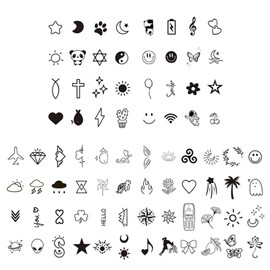 Temporary Tattoo Sets, 5 Sheets Neck Small Face Bohemian, Fake Tattoo Stickers, Lace Tribal Tattoos, Lotus Moon Flowers Girls Tattoo, Colour Skin for Women