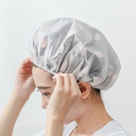 Waterproof Shower and Shampoo Cap with Hairband Item 1 - Vinyl Hair Cap - Blue 15ea