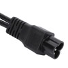 Power Plug Cable 30cm Y Shape IEC320 C6 Male to