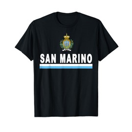 San Marino Flag and Emblem Sporty T-shirt T-Shirt