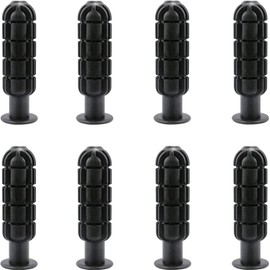 TOSAMZOO 8pcs Plastic Foosball Handles Table Football Grip Part Replacements Foosball Handle Grip for Standard Foosball Tables, (Black)