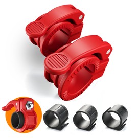 ZY-HUAN Mini Pro Barbell Clips 1 inch I Multi-Size Adjustable Barbell Collar I 1 inch Barbell ClampsIQuick Release Weight Clips Pair of Locking for Dumbbell Bar (Red)