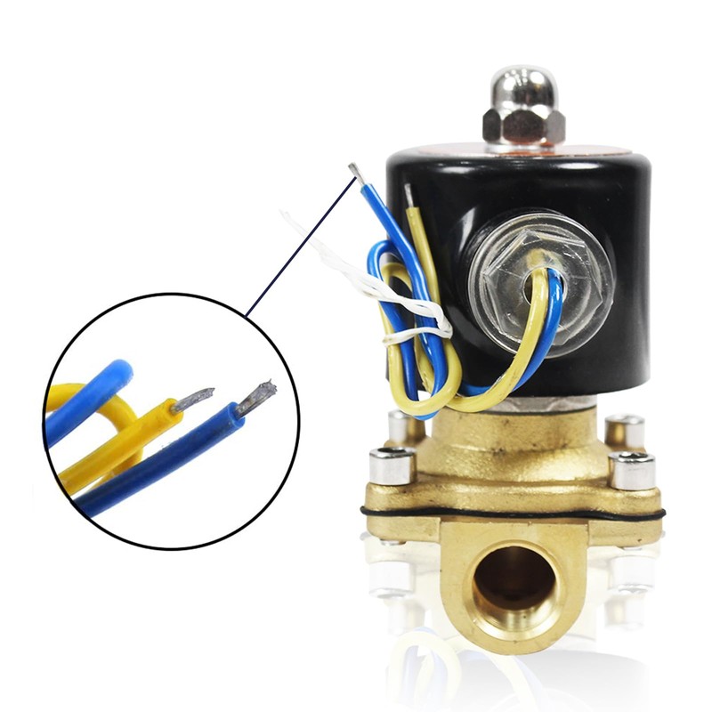 BACOENG VITON 3/4" Brass Electric Solenoid Valve, 12V DC Normally