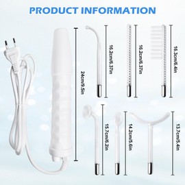 Hochfrequenzstab Gesicht, High Frequency Wand Mit 4 Sonden, Hochfrequenz Akne, Beauty Gesichtsmaschine Für Hautstraffung, Faltenreduzierung, Akne, Haarausfall