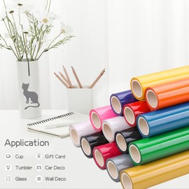 Madlie Silver Permanent Adhesive Vinyl Roll - 12" x 15 FT Premium Permanent Vinyl for Craft，Signs, Scrapbooking,and Other Craft Cutters.