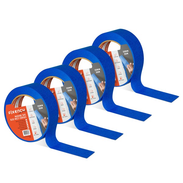 Fixency 4 x Painter's Masking Tape (30 mm x 50