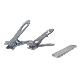 U-KIME Nail Clippers Set for Thick Toenails & Fingernails – 3PCS Heavy Duty Stainless Steel Clippers, Ultra Sharp & Durable (Silver)