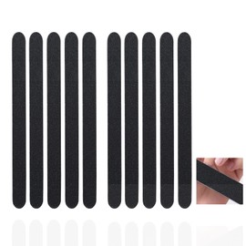 LUYING Double-Sided Emery Board Nail File 100/180 Coarse & Fine Black Straight Black Set of 10 Nail Supplies, Nail Care, Double-Sided Nail File, Thin Nail File for Men and Women
