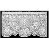 Heritage Lace, White Victorian Rose 60x30 Tier, 60 inch Wide