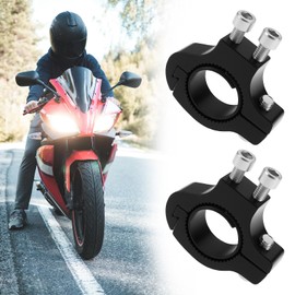 EMSea 2pcs Motorcycle Headlight Holder Bicycle Bottle K?fig Adapter Suitable for 20-25 mm Diameter Tube Black