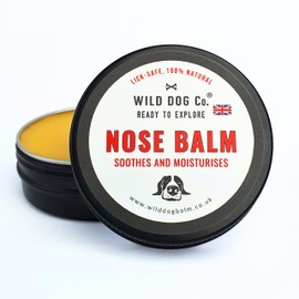 Dog Nose Balm for dry damaged noses works fast, snout soother repairs sore, crusty, dry dog noses and lips, loved by frenchies, bulldogs, labradors and all breeds of dog, made in the UK 30g