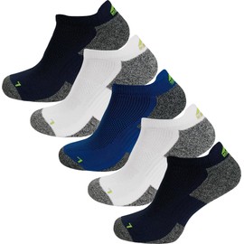 More Mile Mens Running Socks Challenger 5 Pack Cushioned Breathable Anti Blister Sport