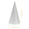 Kisangel 12Pcs Silver Glitter Birthday Cone Hats for Boy Girl
