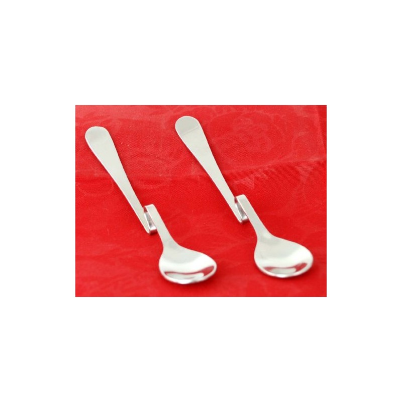 BUCKINGHAM Pack of 2 Stainless Steel Latte Spoons/JAM Spoons/Latte Macchiato