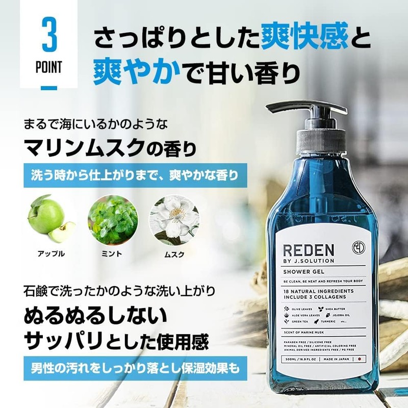 Reden Body Soap 16.9 fl oz (500 ml) Freshening