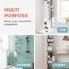 Zenna Home Tension Pole Shower Caddy Corner Organizer, Adjustable Standing