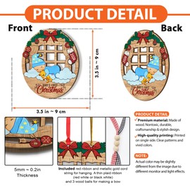 2024 Baby's First Christmas Ornament for Boy Girl, 1st for New Parents, Baptism Gifts for Newborn, Family of 3 Christmas Tree Decorations