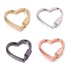 4 x 30mm Heart Shape Multi-Function Carabiner Clip Aluminum Ring