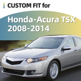 6PCS Glossy Black Exterior Door Window Pillar Posts Trim for Acura TSX 2008 2009 2010-2014 Accessories Pillar Post Trim Kit