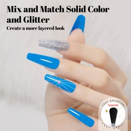 YTD Likomey Gel Nail Polish,15ml Iris Blue UV Nails Gel,Spring Summer Salon Home DIY Nail Art Manicure and Pedicure Gel Varnish,CS458