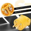 STARELO Electrical Replacement Plug & Connector Set Yellow Shell 125V