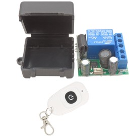 DieseRC 5 V - 30 V Radio Remote Switch 1 Channel Radio Control Relay Receiver 12 V 24 V with Transmitter Key Ring Potential-Free Contact Relay Control (1 Receiver and 1 Transmitter)