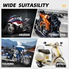 Motorcycle Mirrors for Handlebars - 5" Large 7/8" CNC Bar