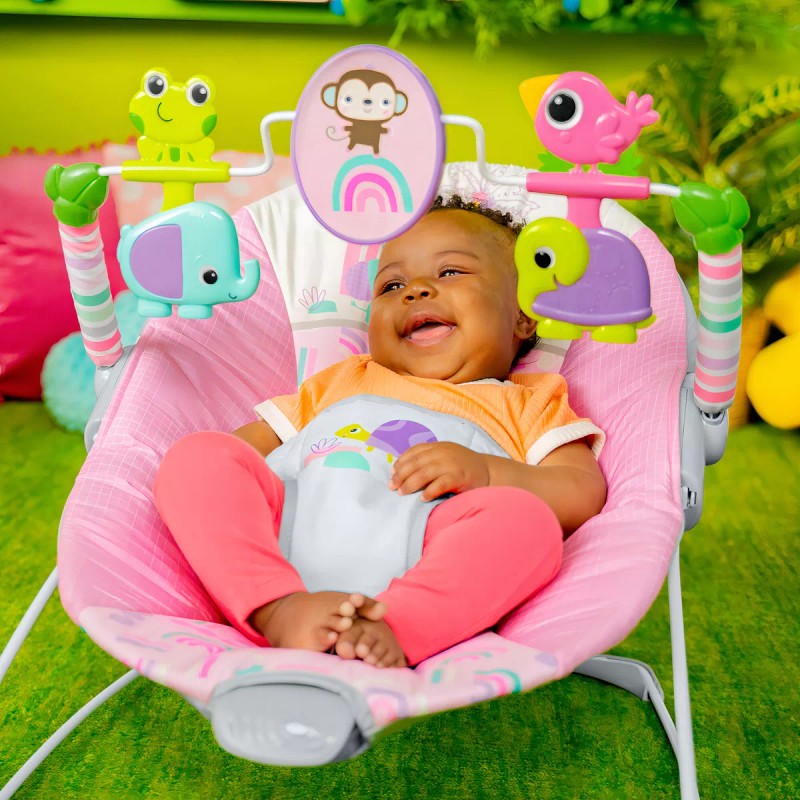 Bright Starts Pink Paradise Silla Vibradora 16732 Color 0650-Rosa