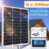 Unbranded 1000W Solar Panel Kit 100A 12V Battery Charger with