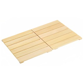 IPPINKA Japanese Hinoki Cypress Foldable Wooden Bath Mat - 22 x 14 in - Handmade in Japan