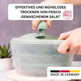 Westmark 2432224M Salad Spinner Capacity 5 Litres Diameter 26 cm Plastic BPA-Free Fortuna Mint Green Standard