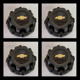Aftermarket Products 4 Center Caps for Select Chvey , GMC Truck Van 8 Lugs BLACK 16" Wheel Covers