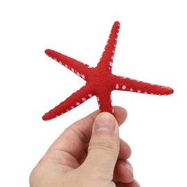Zerodis Aquarium Simulated Fish, Lifelike Glowing Plastic Fake Starfish Ornament Aquarium Decor Floating Ornament (Red)