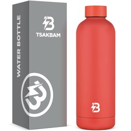 Insulated Water Bottle with Lid, 25 oz Reusable Leak-Proof Metal Stainless Steel Water Bottles for Travel, Sports, Gym, Outdoor (Red)