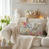 AACORS Easter Pillow Cover 12x20 Inch Set of 2,Bunny Flower