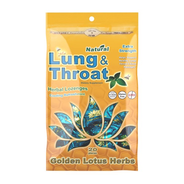 Golden Lotus Herbs Organic Lung & Throat Herbal Lozenges (12-Pack)