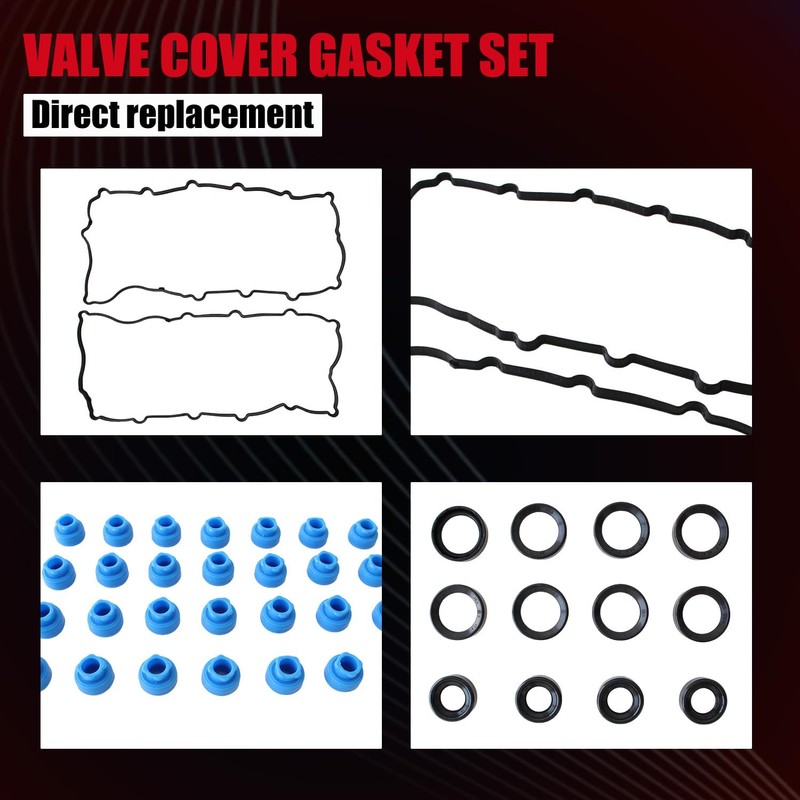 AUCERAMIC VS50902R Engine Valve Cover Gasket Set Fit for 2015-2017