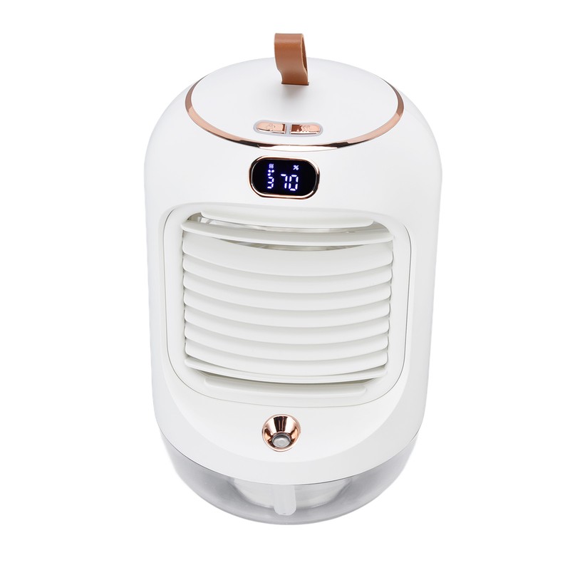 Mini Air Conditioner Humidifier Aromather 3 Gears 5 Blades USB