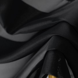 JADE POKE Black Tulle Bed Canopy 216 Inch Long, Bed Canopy Scarves Decorative Drapes for Farther Bedroom, Canopy Curtains Queen Wide 52, Queen