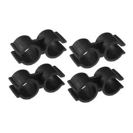 Garneck 4 Pieces Connection Buckle for Sweeping Broom Connection Clip for Storage Shelves Broom Hanger Clips Cleaning Tools Dustpan Accessories Pipe Attachment Boat Spare Part Plastic