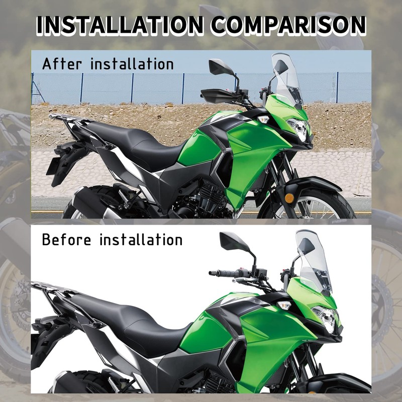 Lorababer Motorcycle Handguard Windproof Hand Brush Guard Compatible with K-awasaki